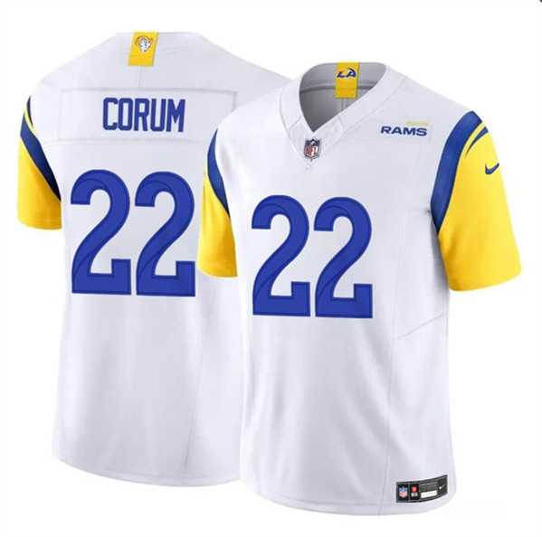 Men & Women & Youth Los Angeles Rams #22 Blake Corum White 2024 Draft F.U.S.E. Vapor Untouchable Stitched Jersey->los angeles rams->NFL Jersey